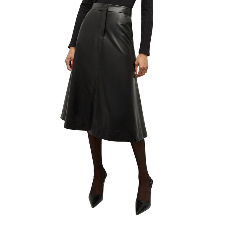 Louise Vegan Leather Skirt image number null