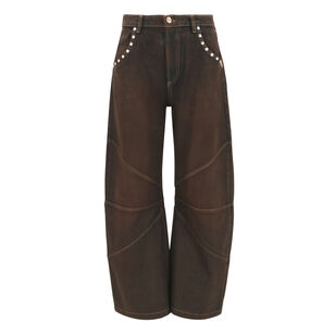 Frederic Barrel-Leg Coated Jean
