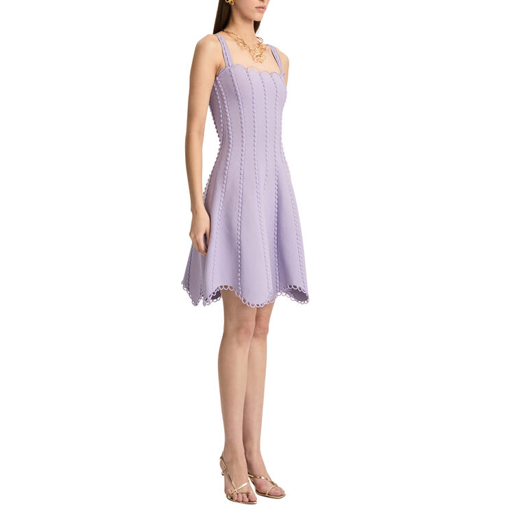 Sleeveless Bobble Stitch Fit And Flare image number null