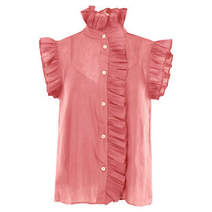 Marfa Cap Sleeve Silk Organza Top