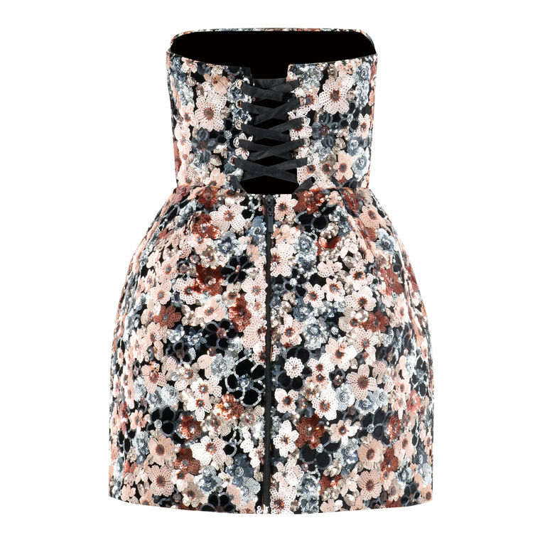 Jasmine Maraya Strapless Floral Sequin Mini image number null