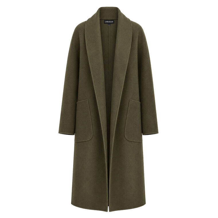 Thara Shawl Collar Wool Coat image number null