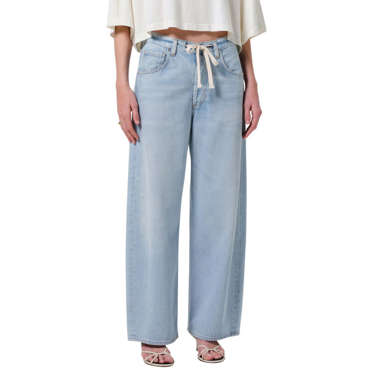 Brynn Drawstring Denim Trouser image number null