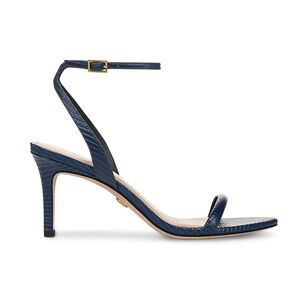 Sylvie Lizard-Embossed Ankle-Strap Stiletto Sandal
