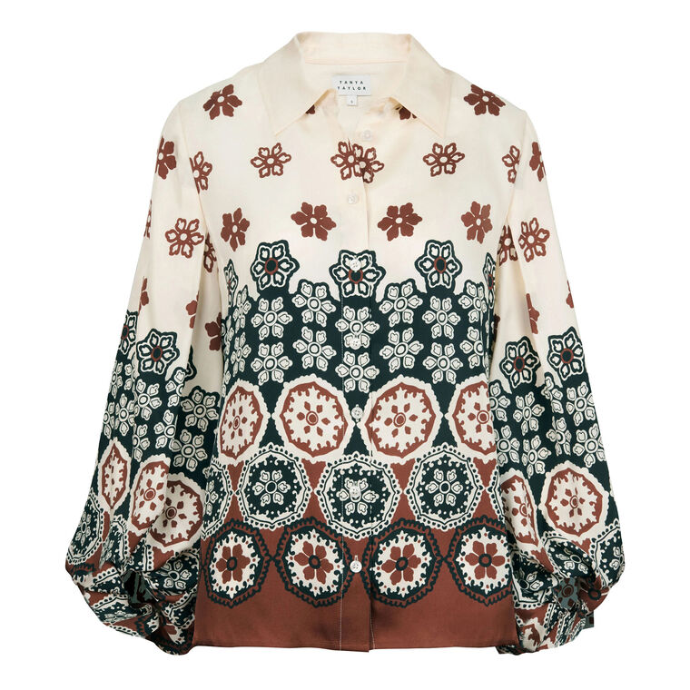 Marina Long Sleeve Collared Top image number null