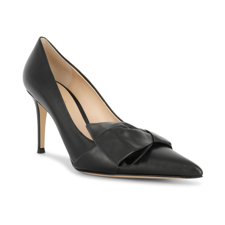Bow Detail 85mm Leather Pump image number null