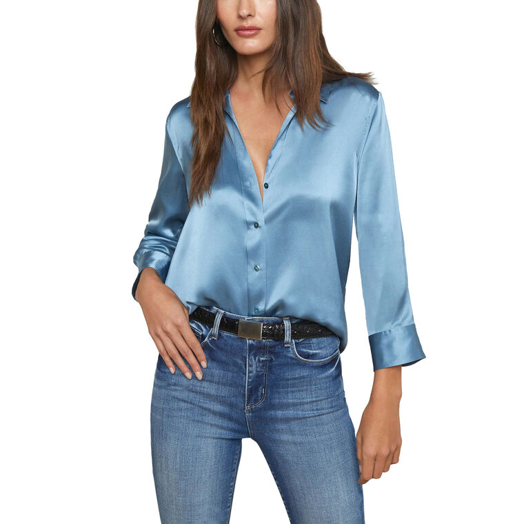 Dani 3/4 Sleeve Silk Blouse image number null