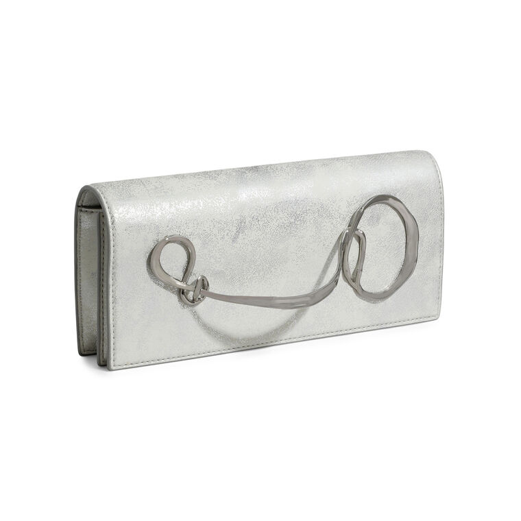 Twisted Silver Side Handle Clutch image number null