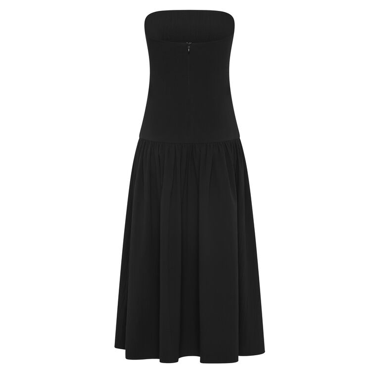 Gathered Strapless Minimal Dress image number null