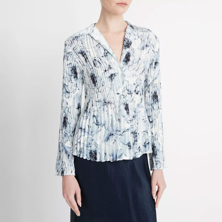Washed Lily Pleated Blouse image number null