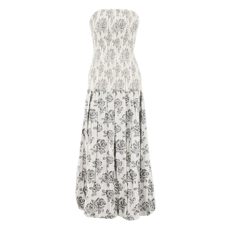 Blanche Strapless Floral Gown image number null