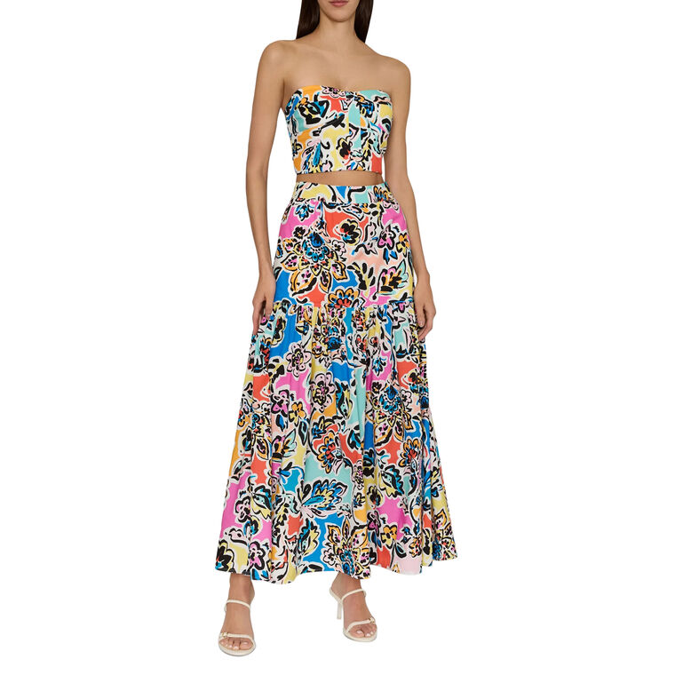 Novi Rainbow Oasis Poplin Maxi Skirt image number null