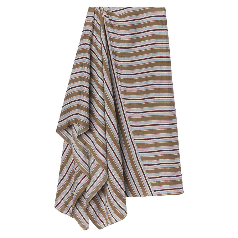 Lota Striped Linen Midi Skirt image number null