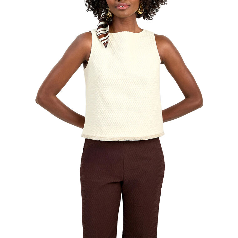 Port Sleeveless Jacquard Top image number null