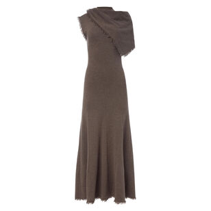 Fringe Hem Sleeveless Knit Dress