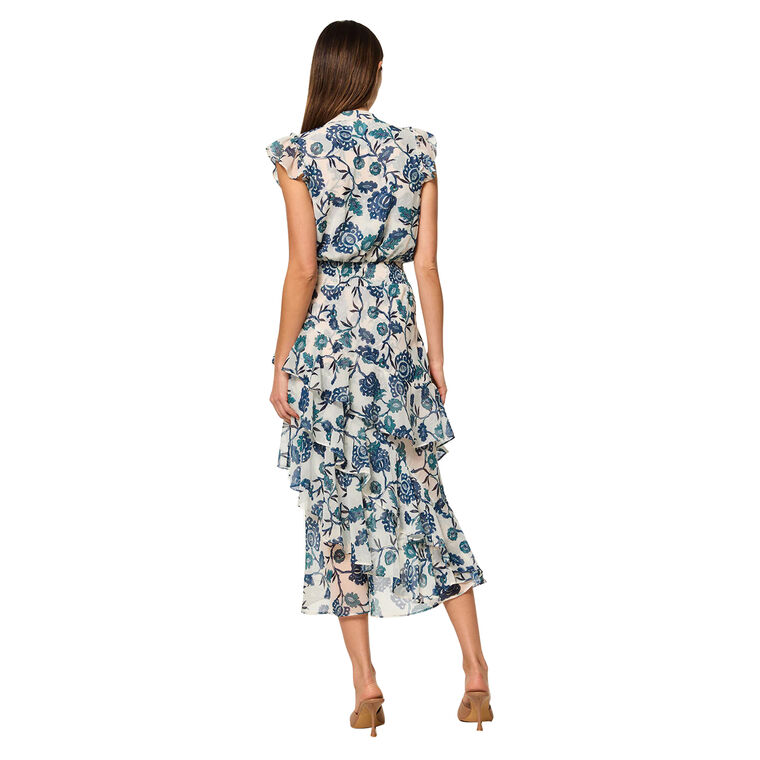 Ilysa Cap Sleeve Midi Dress image number null