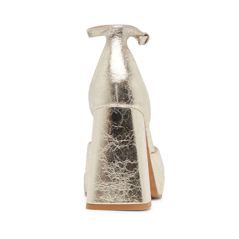 Pandro Distressed Leather Platform Heel image number null