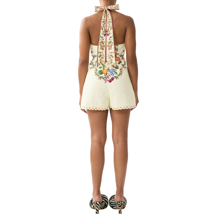 Button Front Halter Playsuit image number null