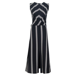 Theo Sleeveless Striped Midi Dress
