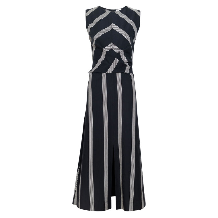 Theo Sleeveless Striped Midi Dress image number null
