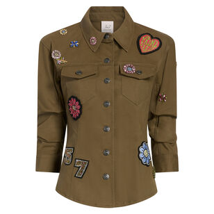 Retro Love Patches Scrunched Canyon Jacket