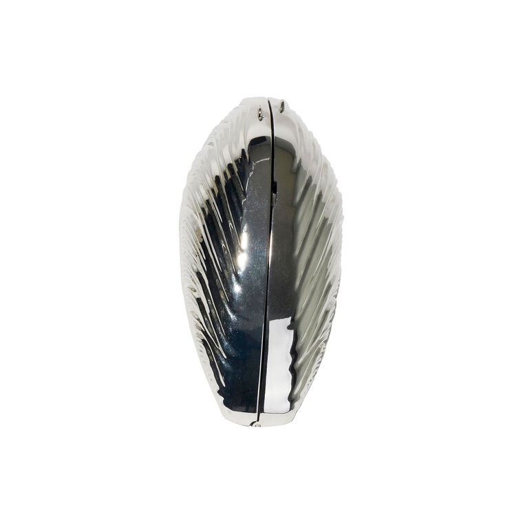 Bridget Mini Metal Oyster Shell Clutch image number null