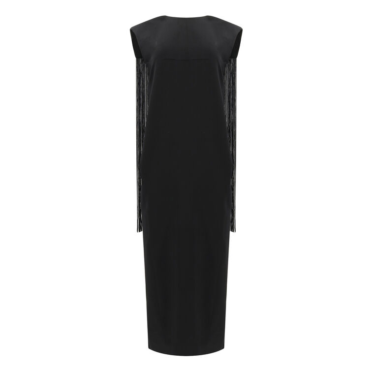 4-Ply Silk Fringed Dress image number null
