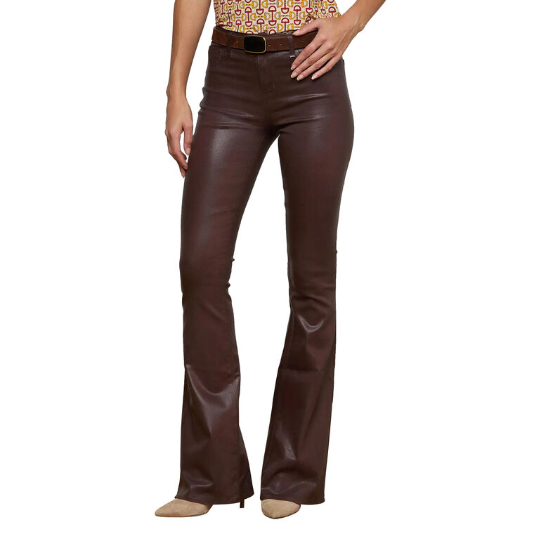 Marty High Rise Coated Flare Jean image number null