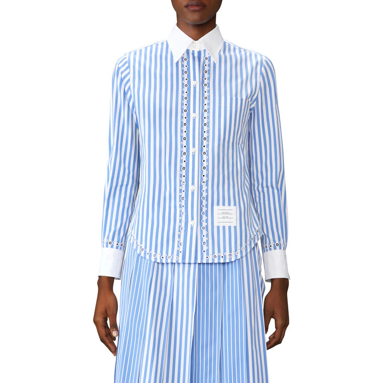 Awning Striped Poplin Classic Long Sleeve Shirt image number null
