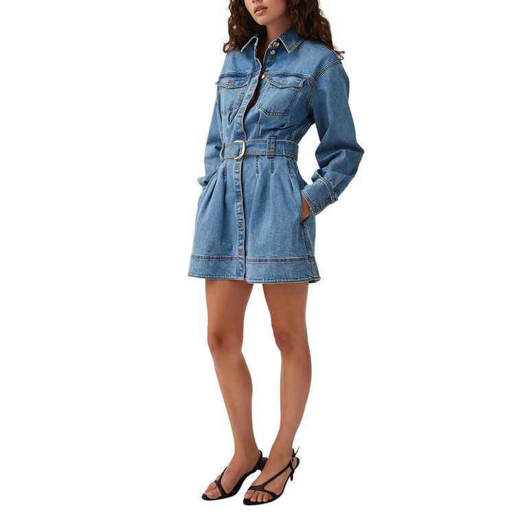 Aradia Denim Mini Dress image number null