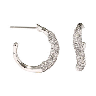 Solanales Crystal Twist Mini Hoop Earring