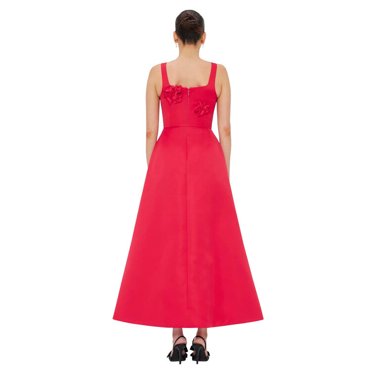 Rianne Sleeveless Floral Applique Maxi Dress image number null