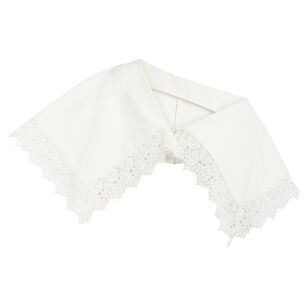 Lace Trimmed Big Collar Top