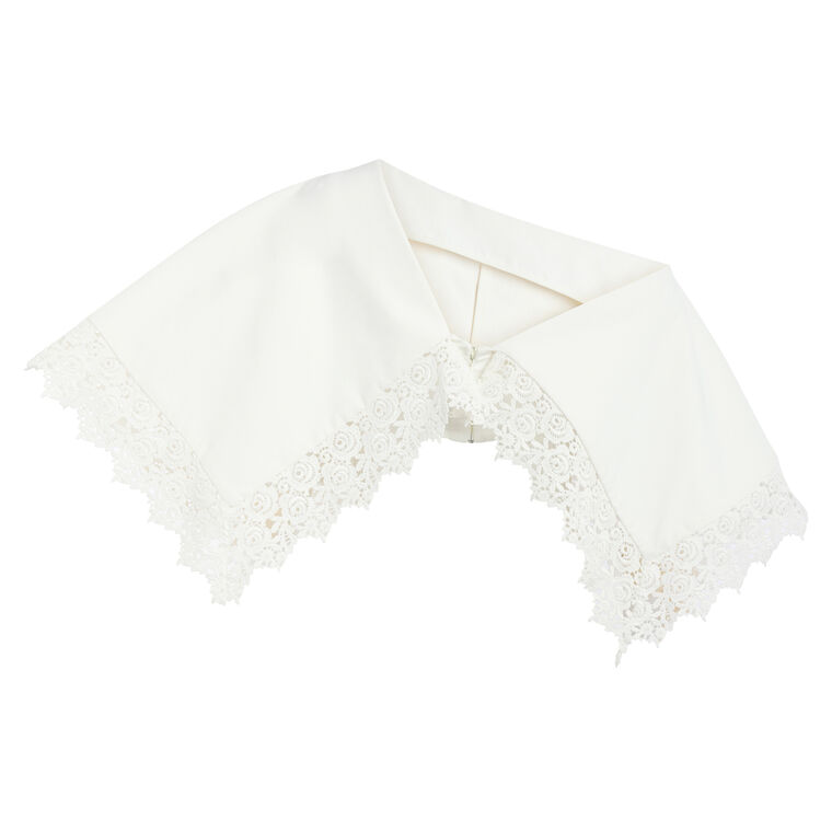 Lace Trimmed Big Collar Top image number null