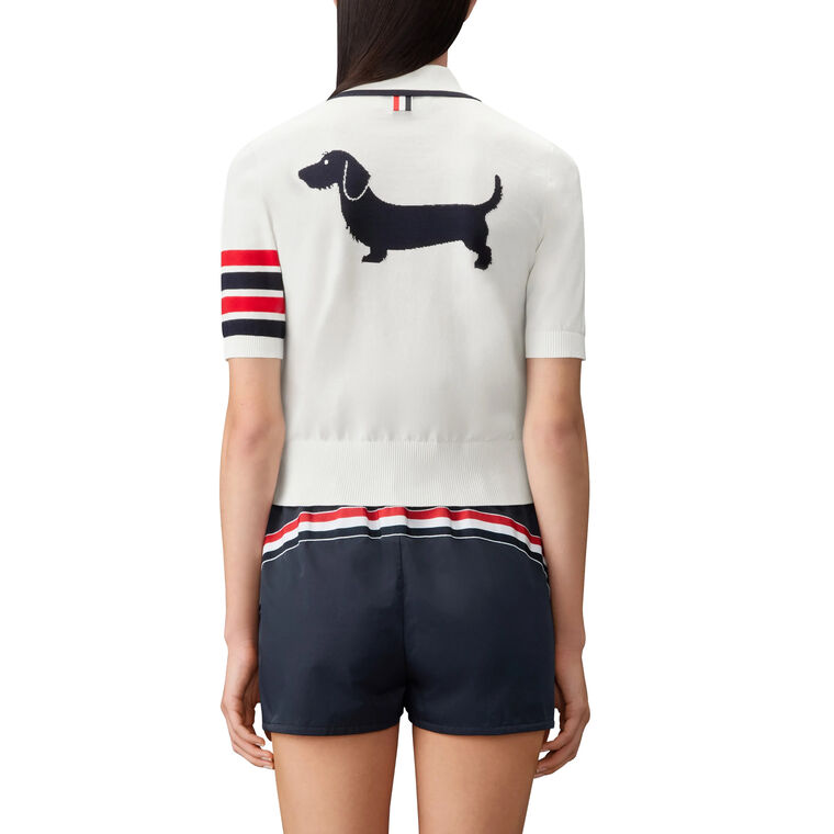 Jersey Stitch Hector Intarsia Short Sleeve Polo Top image number null