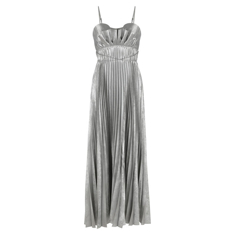 Kelsale Sleeveless Metallic Foil Maxi Dress image number null