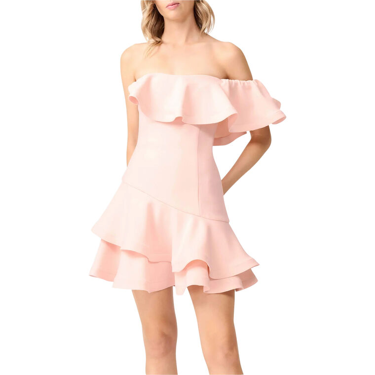Ava Strapless Tiered Mini Dress image number null