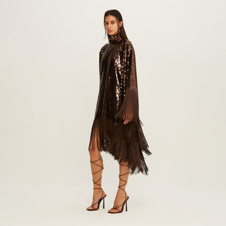Fringed Piccolo Mrs. Ross Disco Dress image number null