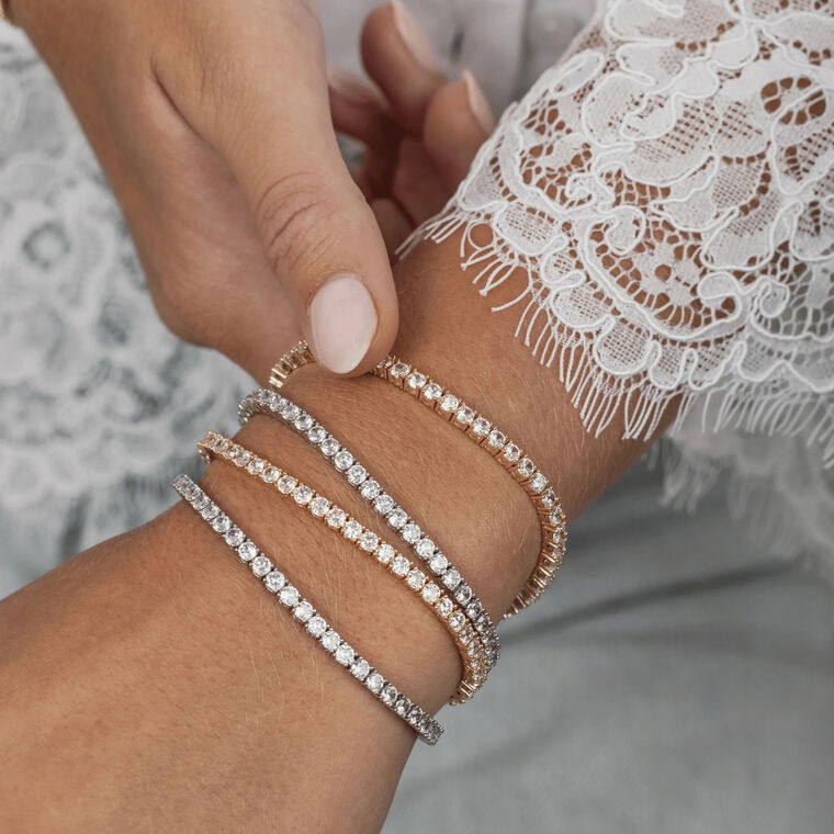 CZ Large Tennis Bracelet image number null