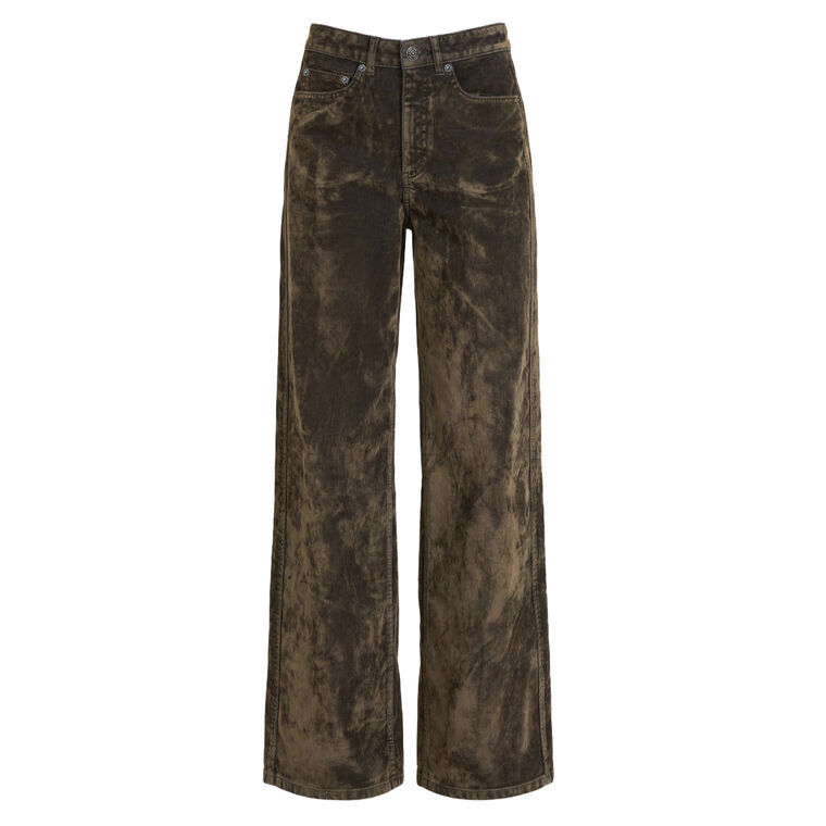 Flocked Betsy Wide Leg Jeans image number null