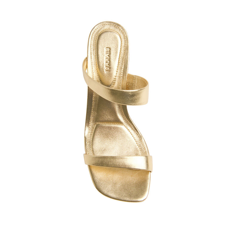 Marion Metallic Leather Shell Heel Sandal image number null