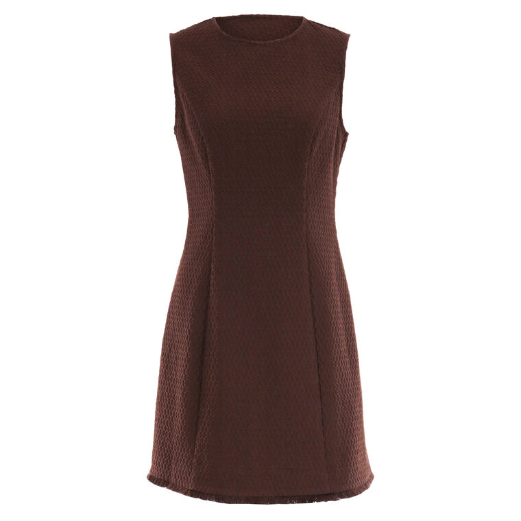 Dame Sleeveless Fringe-Hem Mini Dress image number null