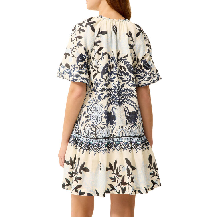 Greta Short Sleeve Drop-Waist Mini Dress image number null