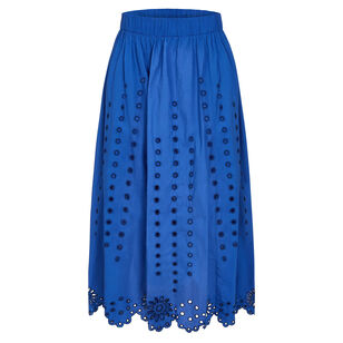 Vandy Embroidery Midi Skirt