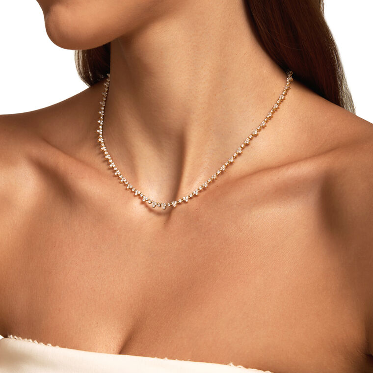 Trio Tennis Necklace image number null