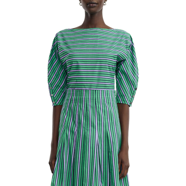 Striped Cotton Dolman Sleeve Top image number null