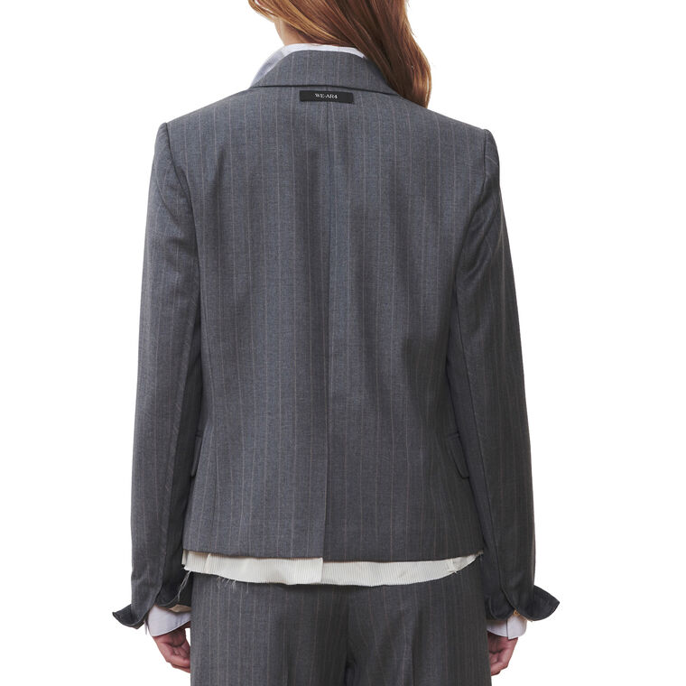 The Hutton Striped Blazer image number null