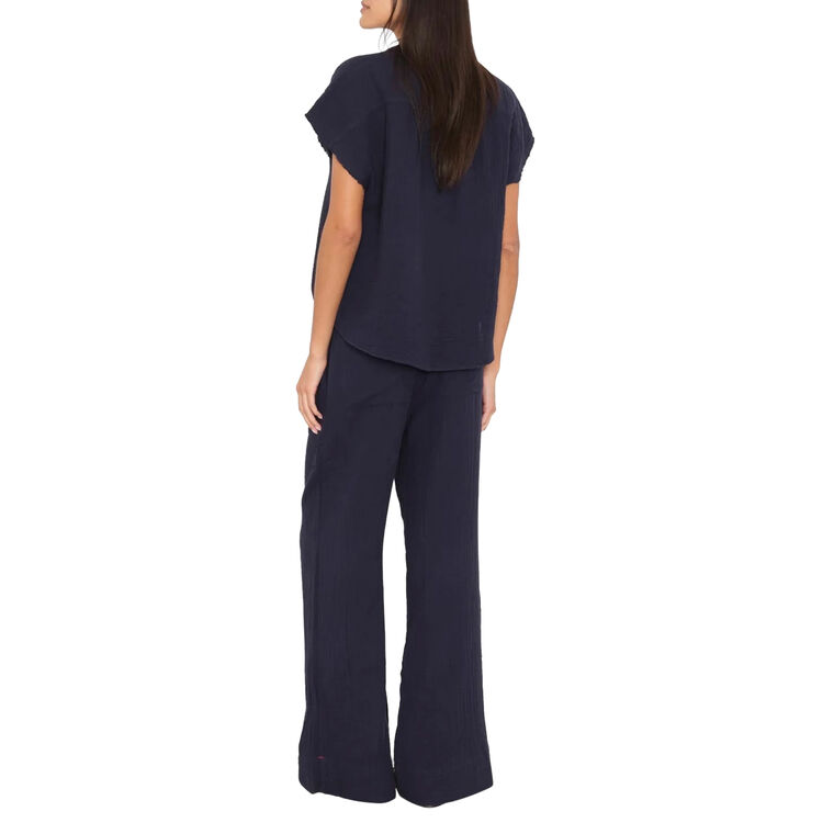 Kayson Wide-Leg Gauze Pull-On Pant image number null