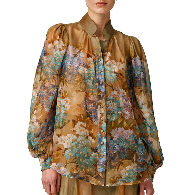 Organza Long Sleeve Blouse image number null