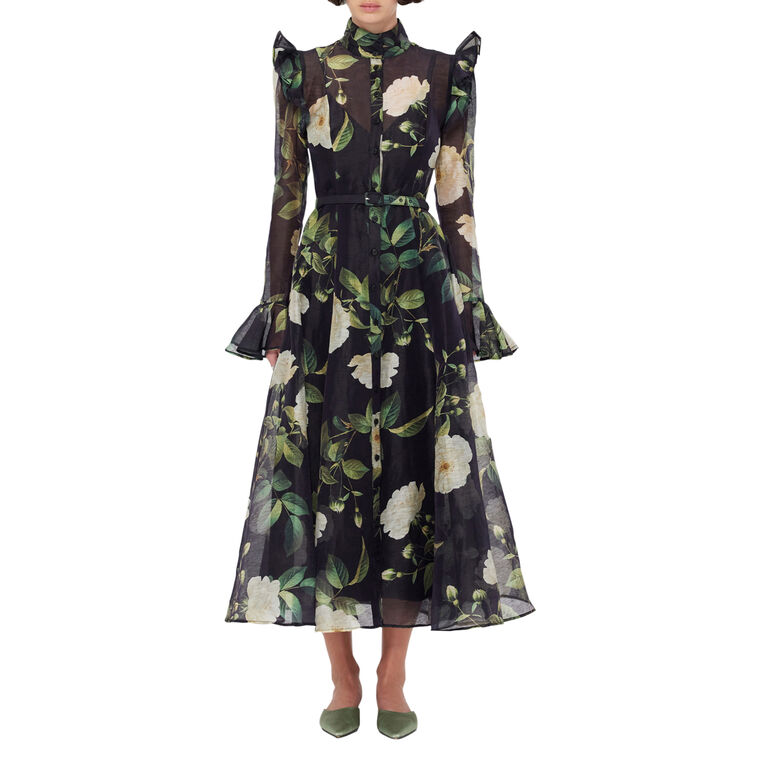 Katrina Butterfly Sleeve Midi Dress image number null